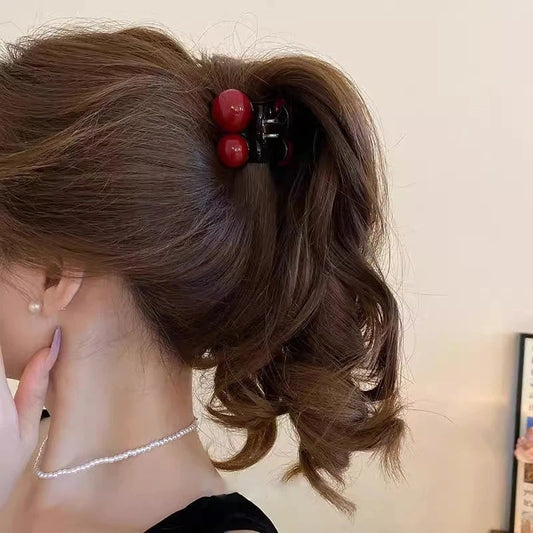 Cerisa – Kırmızı Fiyonk Kiraz Saç Tokası | Chérie - cherieonline Default Title