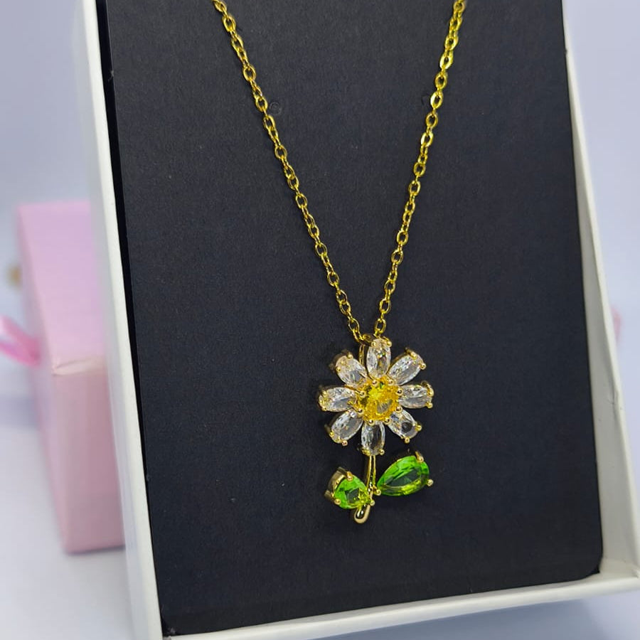 Daisy - Kristal Papatya Detaylı Kolye | Chérie - cherieonline Default Title