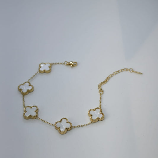 Or Blanc Van Cleef Bileklik | Chérie - cherieonline Default Title