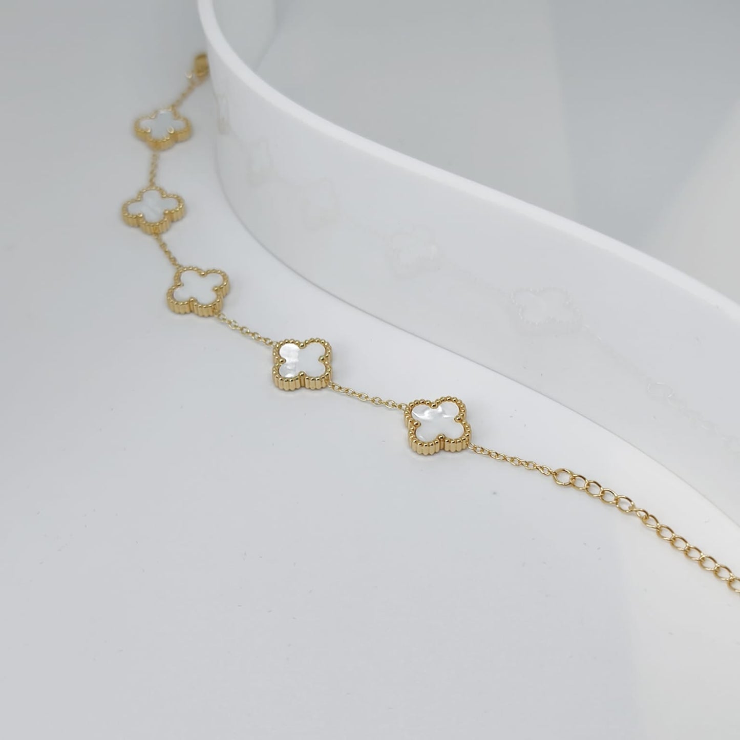 Or Blanc Van Cleef Bileklik | Chérie cherieonline