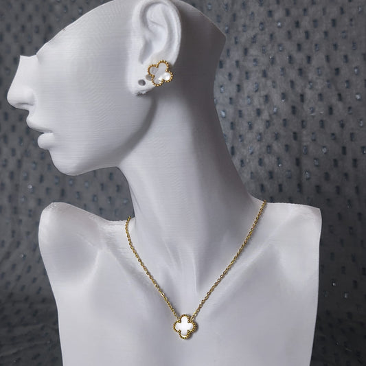 Van Cleef Tarzı Harmonie Parure Beyaz Gold | Chérie cherieonline