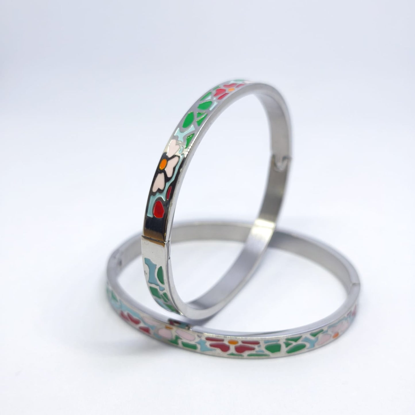 Amorette – Renkli Vintage Enamel Çelik Bilezik | Chérie - cherieonline Default Title