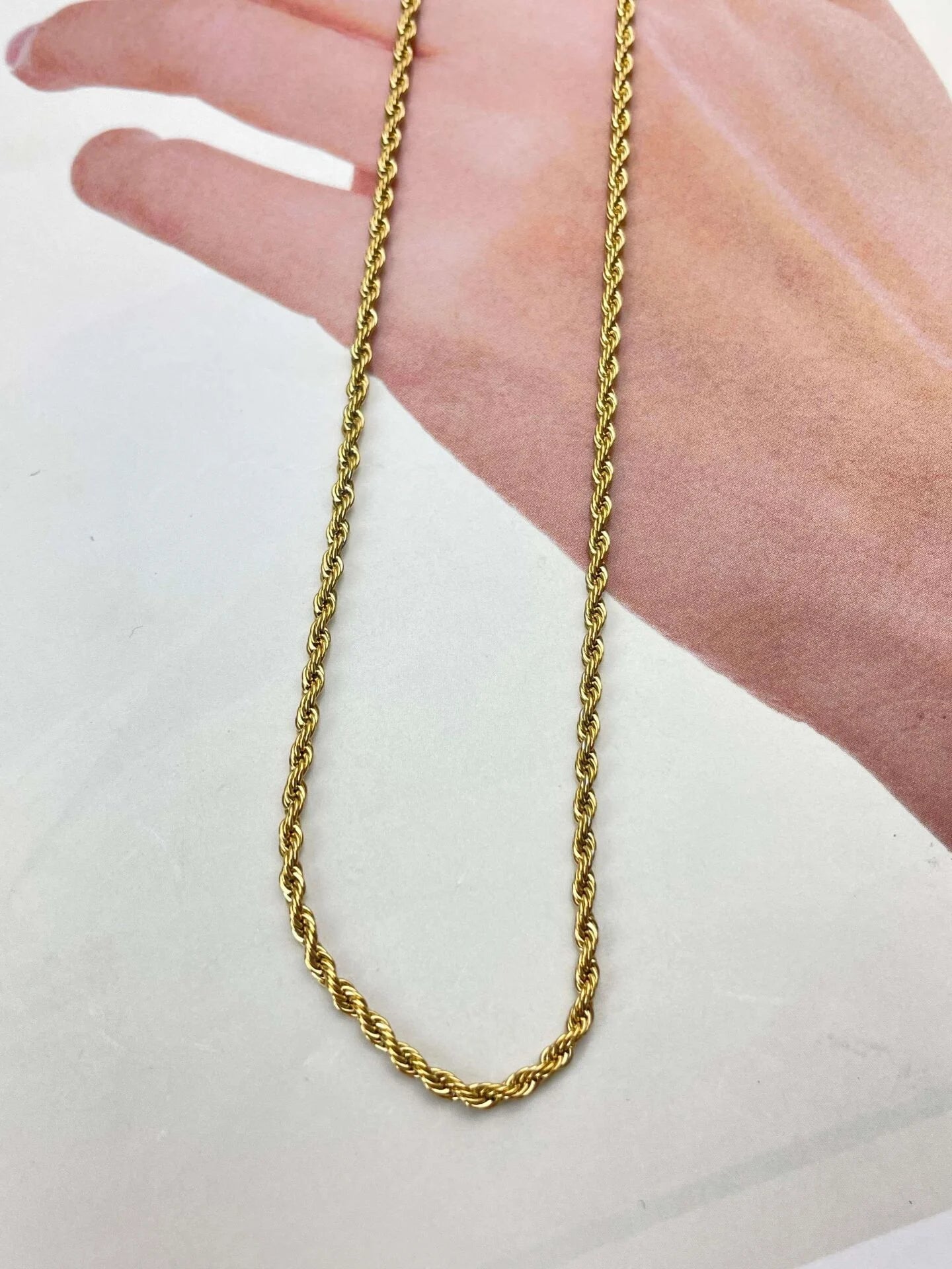 Corde Collier Doré – Halat zincir 4 mm | Chérie cherieonline