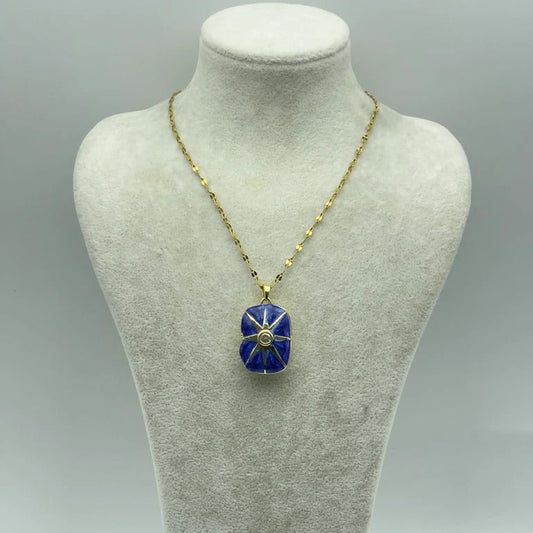 Étoile Saphir Mémoire Collier – Gece mavisi Kapaklı Kolye | Chérie cherieonline