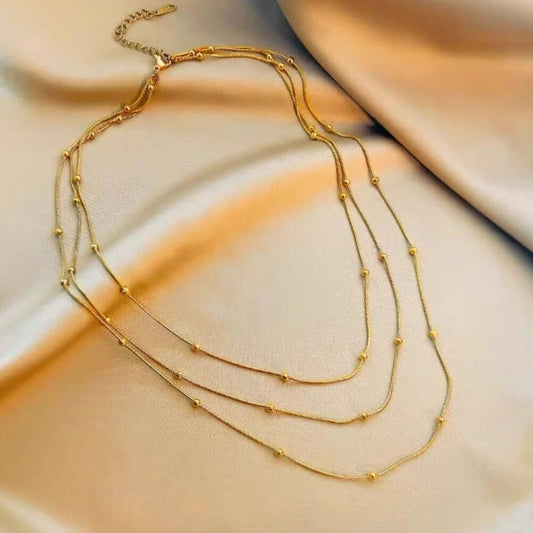 Dorica Collier Doré – Üçlü Dorika | Chérie - cherieonline Default Title