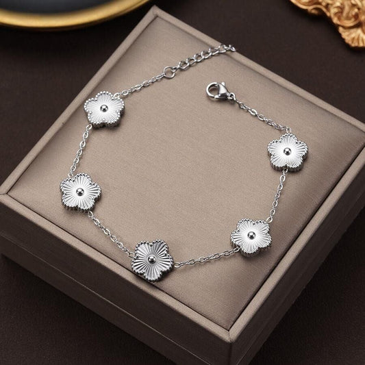 Fleur Argentée Van Cleef Bileklik| Chérie - cherieonline Default Title