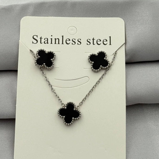 Van Cleef Tarzı Harmonie Parure Kolye Küpe Set | Chérie - cherieonline Default Title