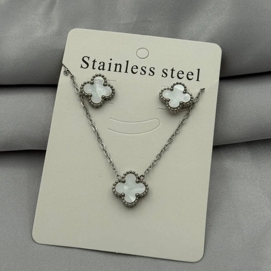 Van Cleef Tarzı Harmonie Parure İnci Beyaz | Chérie cherieonline