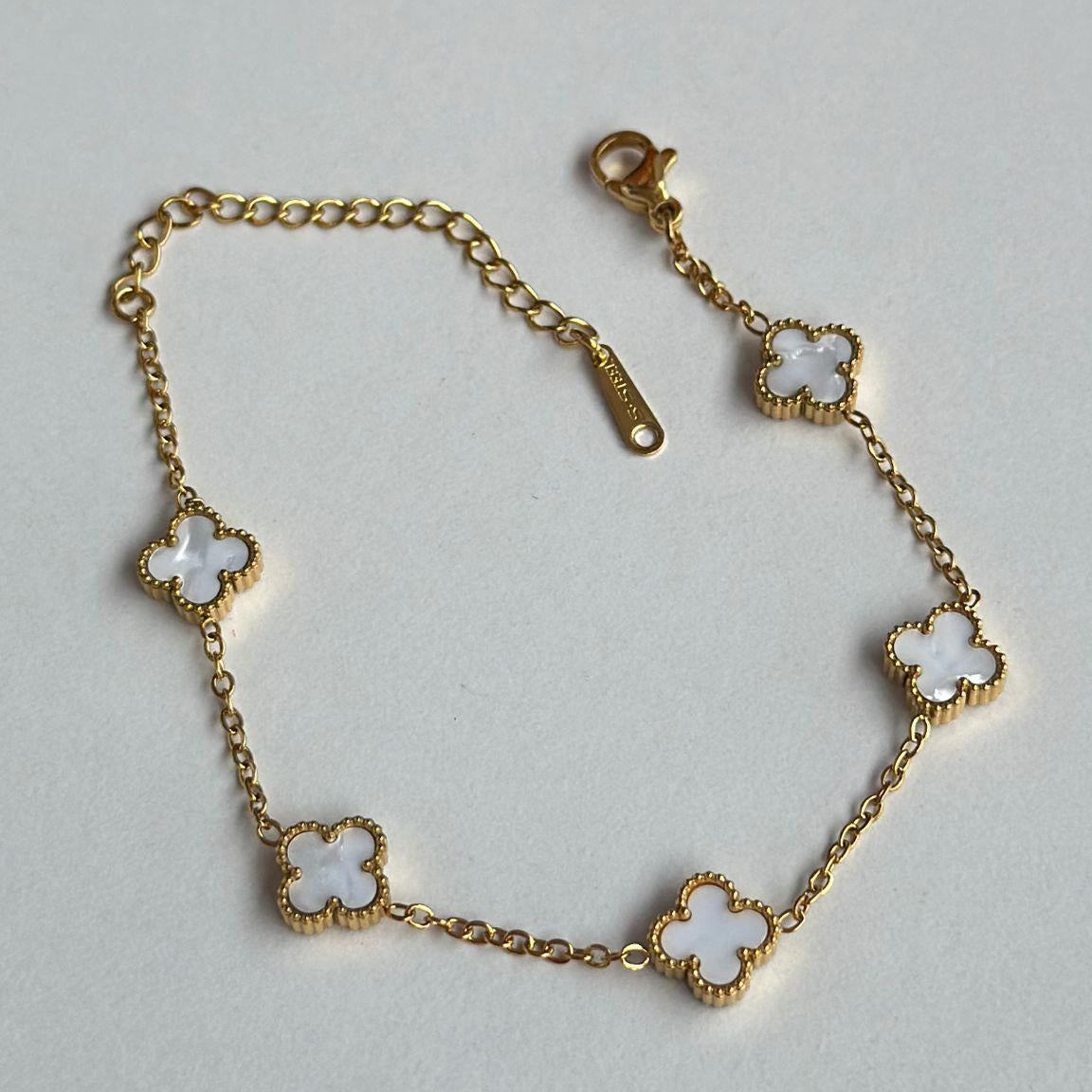 Van Cleef Tarzı Minimal Or Blanc cherieonline