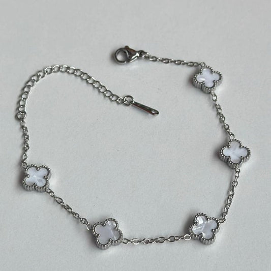 Cloverelle Minimal Blanche Bileklik | Chérie cherieonline