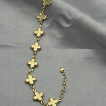 Allegra Van Cleef 14K Altın Kaplama Yonca Bileklik | Chérie - cherieonline Default Title