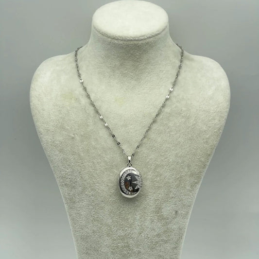 Geceye Fısıldayan Çelik Kapaklı Kolye | Chérie cherieonline