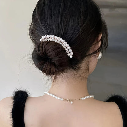 Fleur Argentée – İnci Detaylı Gümüş Çiçek Tarağı | Chérie - cherieonline Default Title