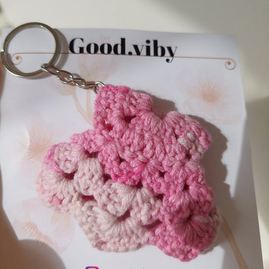 El Yapımı Pembe Katmanlı Anahtarlık | Good.Viby Good.Viby