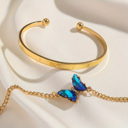 Amourette – 4'lü Mavi Detaylı Bileklik Seti | Chérie - cherieonline Default Title