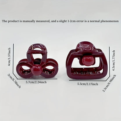 Rosalie – Kırmızı Kare Saç Tokası | Chérie - cherieonline Default Title