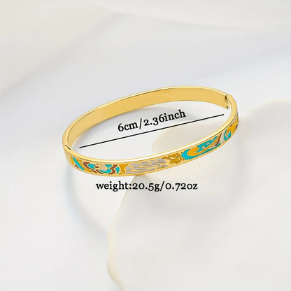 Floréal – Vintage Emaye Çelik Bileklik | Chérie - cherieonline Default Title