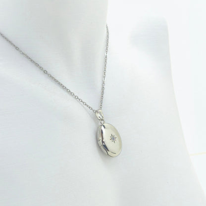 Étoile Argentée Mémoire Collier – Çelik Kapaklı Kolye | Chérie cherieonline