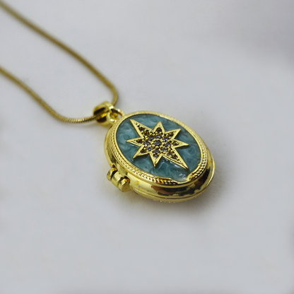 Étoile Mémoire Locket – Kapaklı Yıldız Kolye | Chérie cherieonline