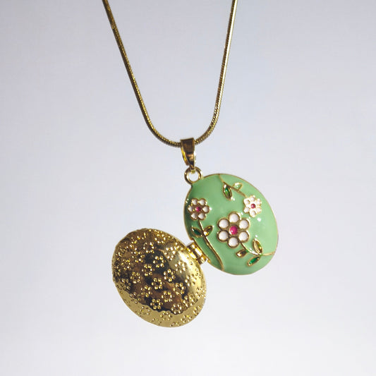 Florine Yeşil – Kapaklı Kolye | Chérie cherieonline