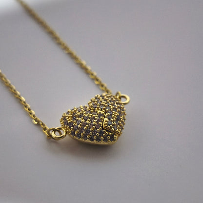 Birleşen Kalpler Mıknatıslı Kolye | Chérie cherieonline