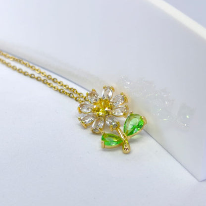 Daisy - Kristal Papatya Detaylı Kolye | Chérie - cherieonline Default Title