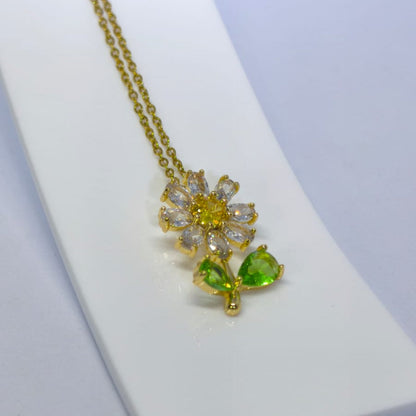 Daisy - Kristal Papatya Detaylı Kolye | Chérie - cherieonline Default Title