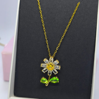 Daisy - Kristal Papatya Detaylı Kolye | Chérie - cherieonline Default Title