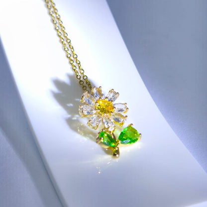 Daisy - Kristal Papatya Detaylı Kolye | Chérie - cherieonline Default Title