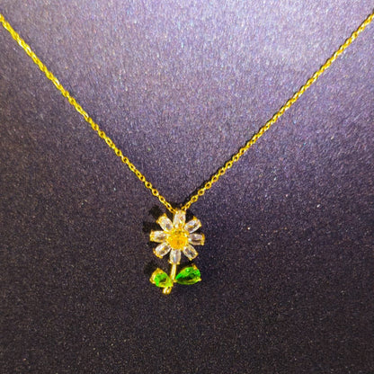 Daisy - Kristal Papatya Detaylı Kolye | Chérie - cherieonline Default Title