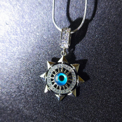 Astrolabe Silver - Pusula Sembolü Çelik Kolye | Chérie - cherieonline Default Title