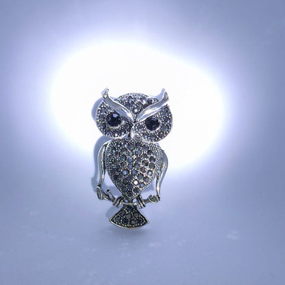 Owléa Taşlı Baykuş Broş | Chérie - cherieonline Default Title