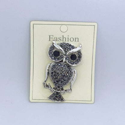 Owléa Taşlı Baykuş Broş | Chérie - cherieonline Default Title