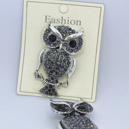 Owléa Taşlı Baykuş Broş | Chérie - cherieonline Default Title