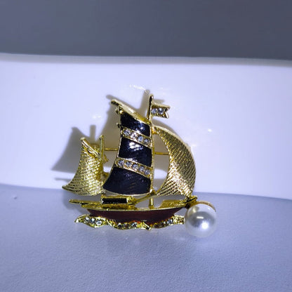 Yelkenli İnci Broş | Chérie - cherieonline Default Title