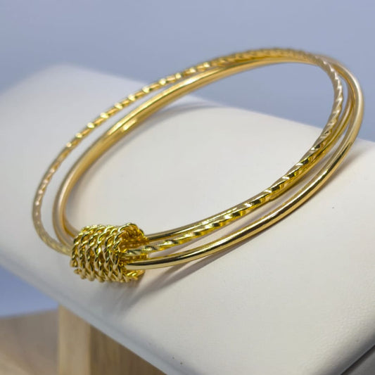 Aurum – Üçlü İnce Halka Bileklik Takımı | Chérie cherieonline
