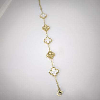 Fleur Blanc Van Cleef Bileklik | Chérie - cherieonline Default Title