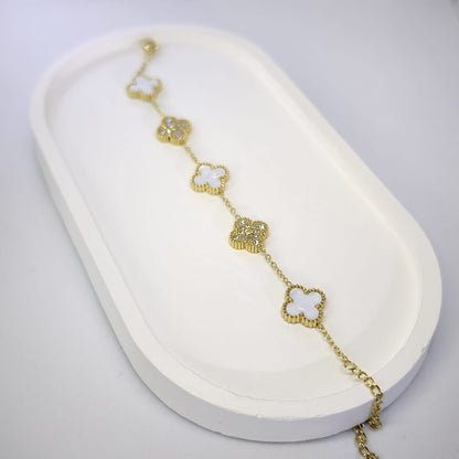 Fleur Blanc Van Cleef Bileklik | Chérie - cherieonline Default Title