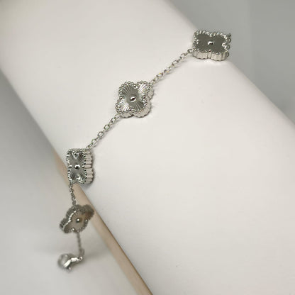 Fleur Argentée Van Cleef Bileklik| Chérie - cherieonline Default Title