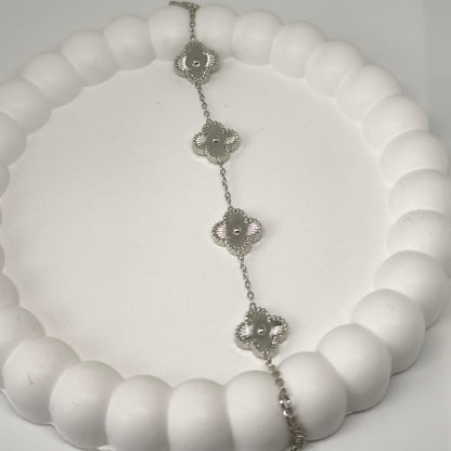 Fleur Argentée Van Cleef Bileklik| Chérie - cherieonline Default Title