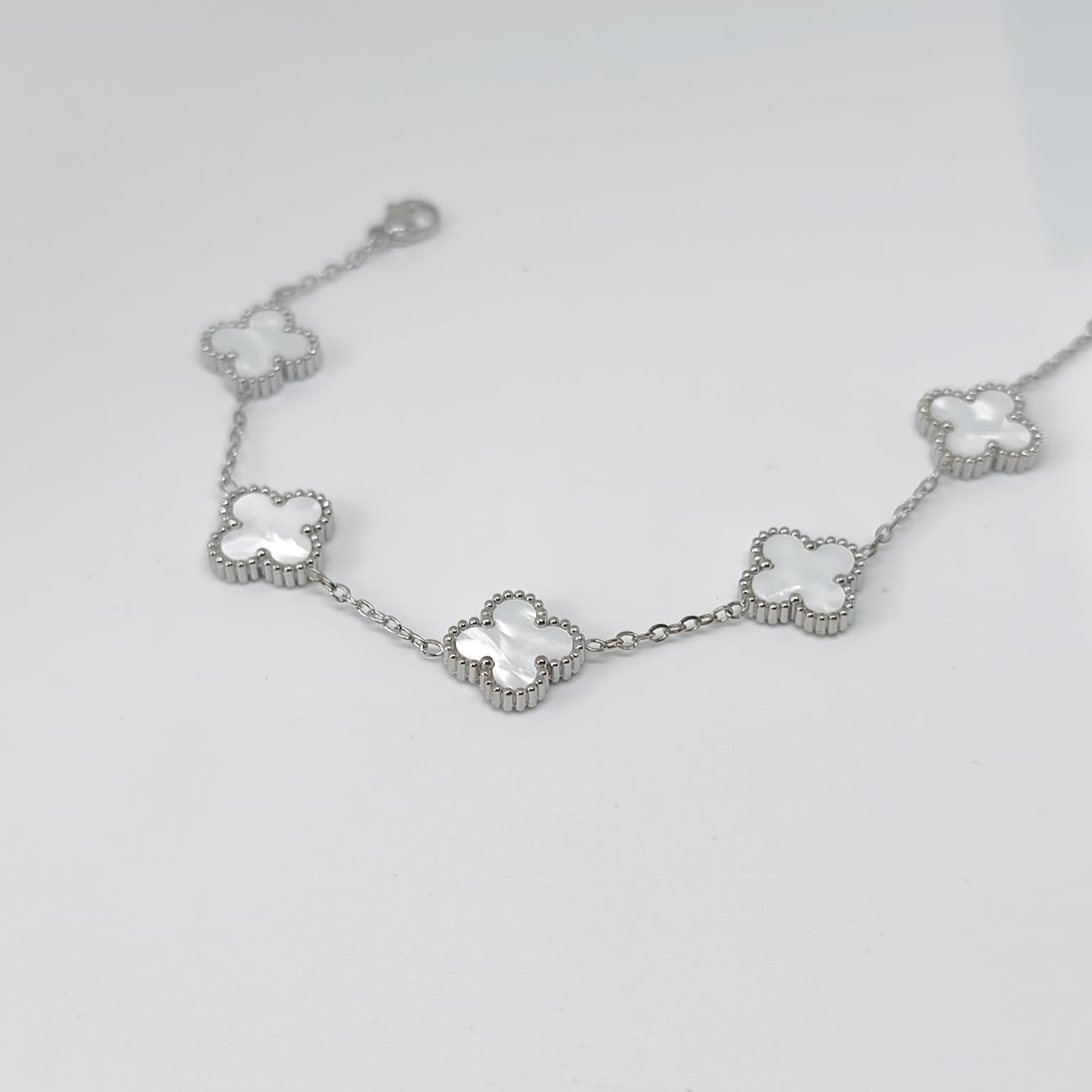 Argent Blanc Van Cleef Bileklik  | Chérie cherieonline