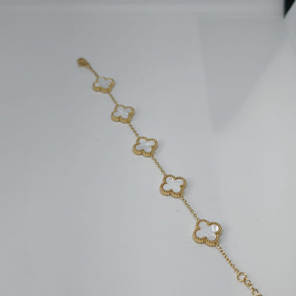 Or Blanc Van Cleef Bileklik | Chérie - cherieonline Default Title