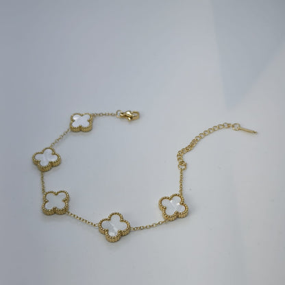 Or Blanc Van Cleef Bileklik | Chérie - cherieonline Default Title