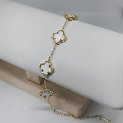 Or Blanc Van Cleef Bileklik | Chérie - cherieonline Default Title