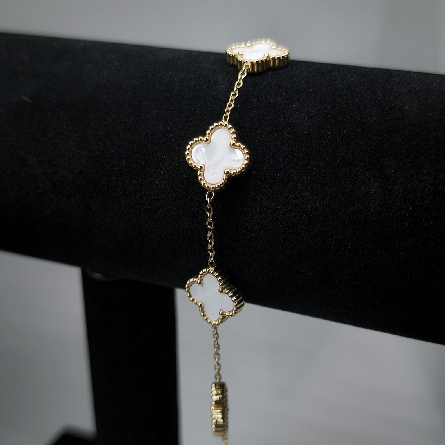 Or Blanc Van Cleef Bileklik | Chérie cherieonline
