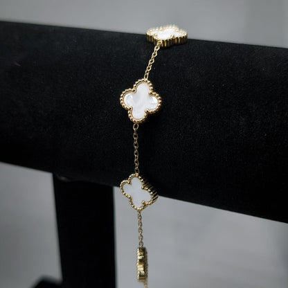 Or Blanc Van Cleef Bileklik | Chérie - cherieonline Default Title