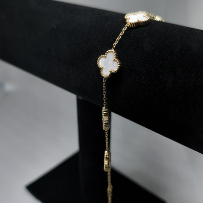 Or Blanc Van Cleef Bileklik | Chérie - cherieonline Default Title