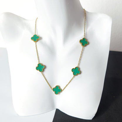 Céleste Yeşil - Van Cleef Yonca Çelik Kolye | Chérie - cherieonline Default Title