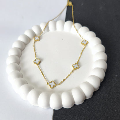 Céleste Beyaz - Van Cleef Yonca Çelik Kolye | Chérie - cherieonline Default Title