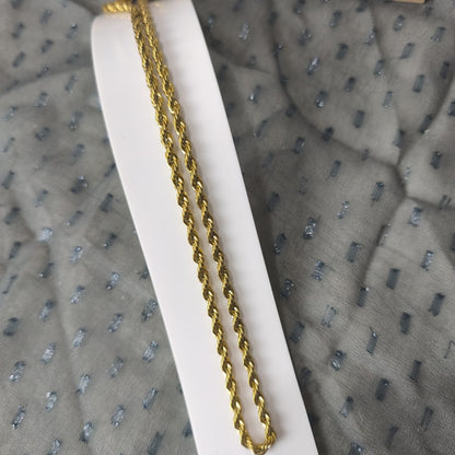 Corde Collier Doré – Halat zincir 4 mm | Chérie - cherieonline Default Title